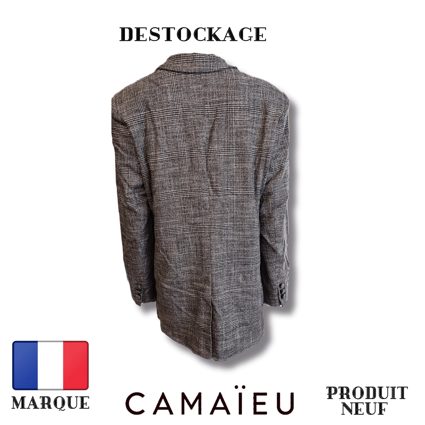 Blazer Camaieu gris fente d aisance au dos deux poches Royal Royal Destockage