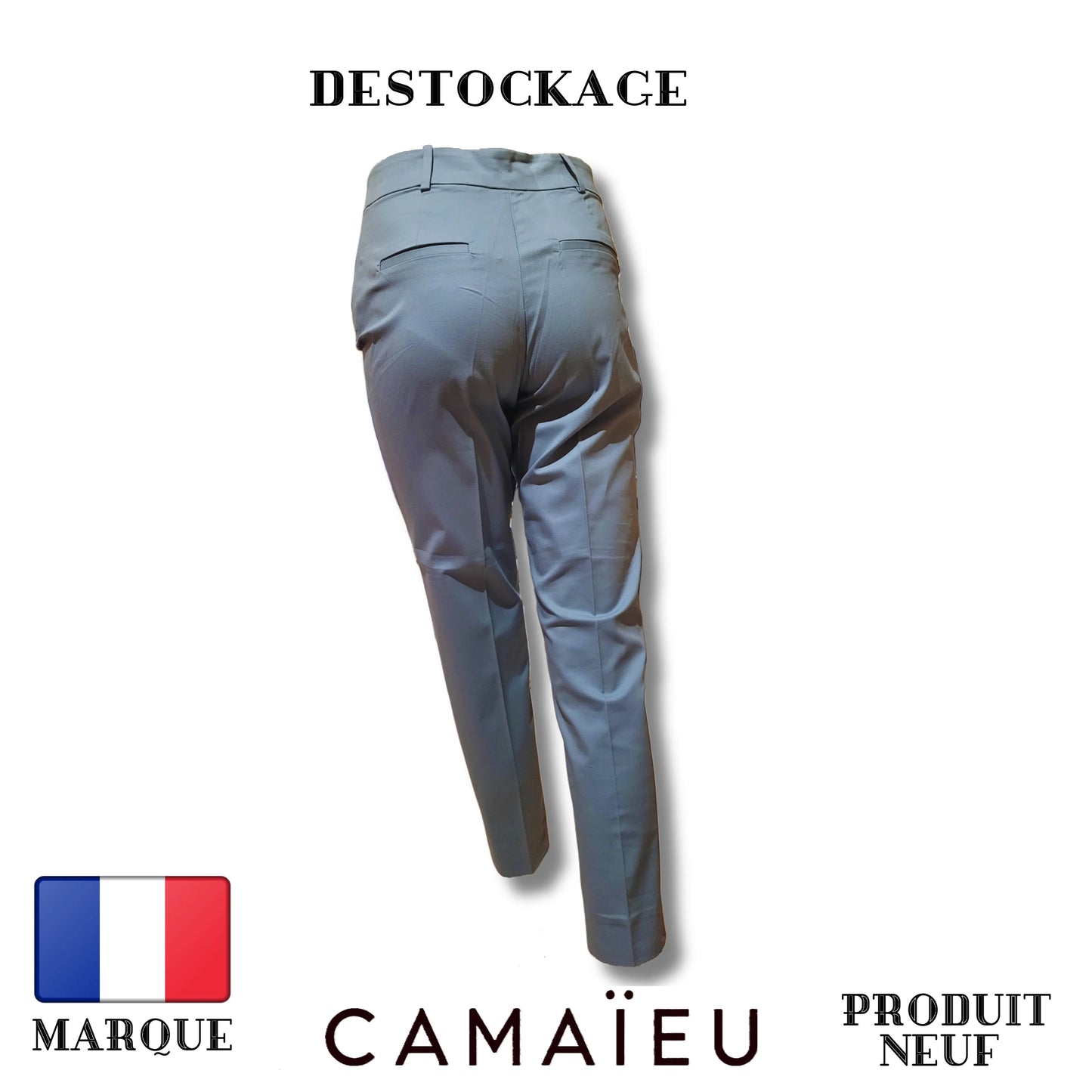 Camaïeu bas femme bleu Pâle doux Zip Latéral Fermeture Éclair Sur le Côté