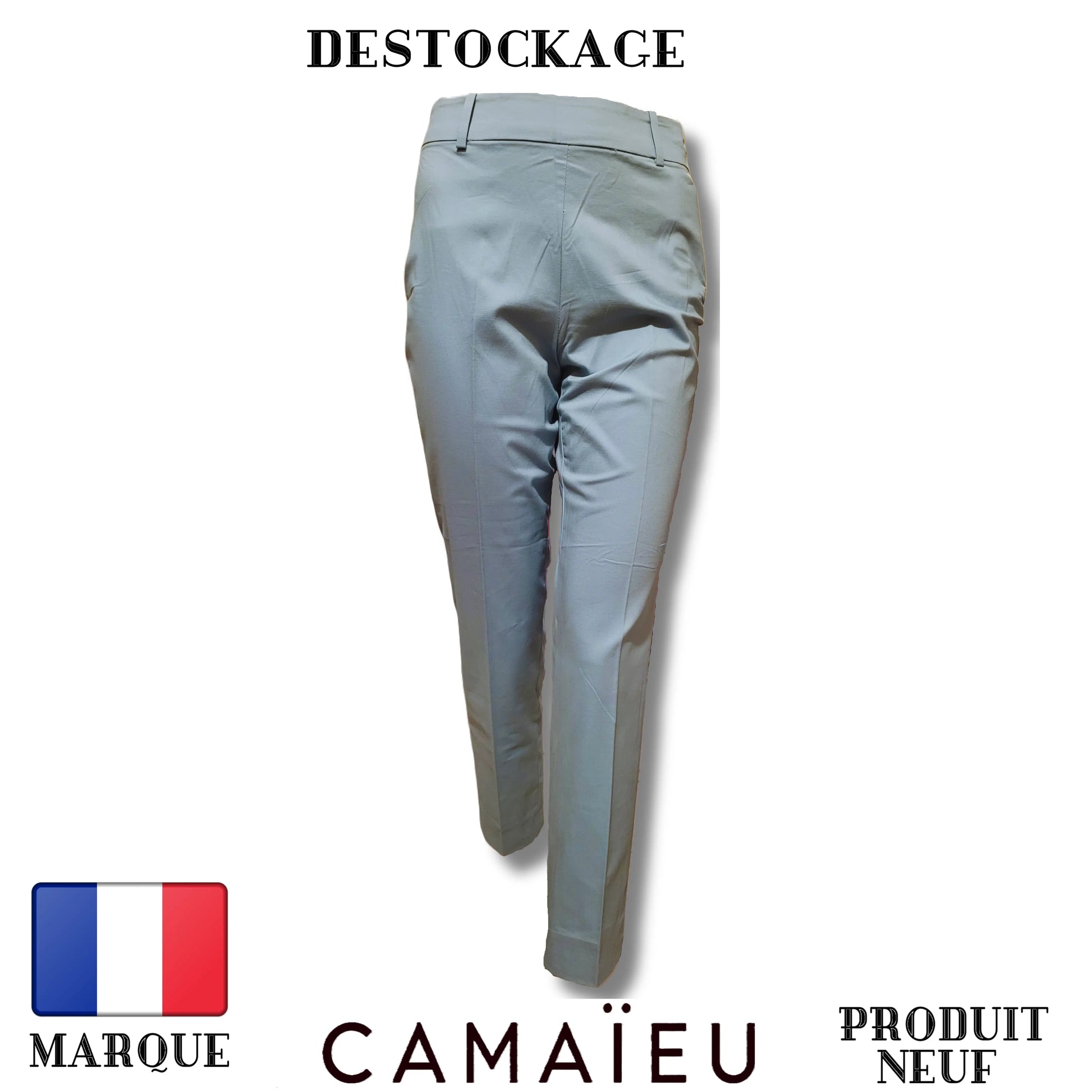 Camaïeu bas femme bleu Pâle doux Zip Latéral Fermeture Éclair Sur le Côté