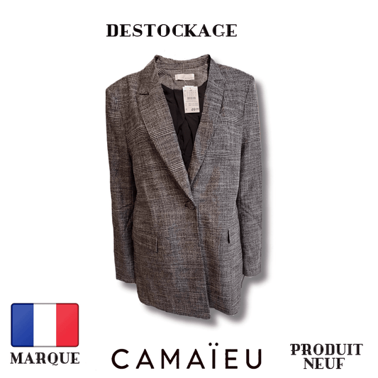 Camaïeu - Blazer - Gris - fente d'aisance au dos deux poches - Royal Déstockage™