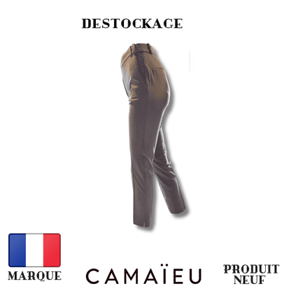 Camaïeu - Pantalon - Gris à Rayure - Royal Déstockage™