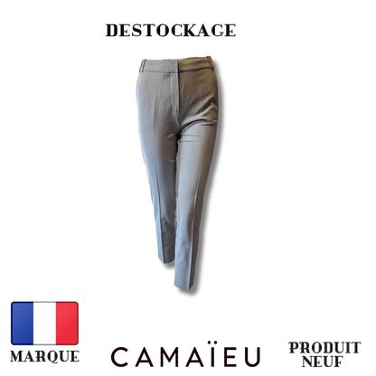 Camaïeu - Pantalon - Gris à Rayure - Royal Déstockage™