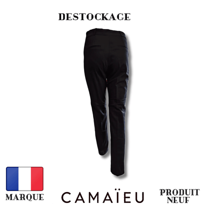 Camaïeu - Pantalon - Noir - Avec Fermeture éclair latérale - Royal Déstockage™