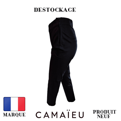 Camaïeu - Pantalon - Noir - Avec Fermeture éclair latérale - Royal Déstockage™