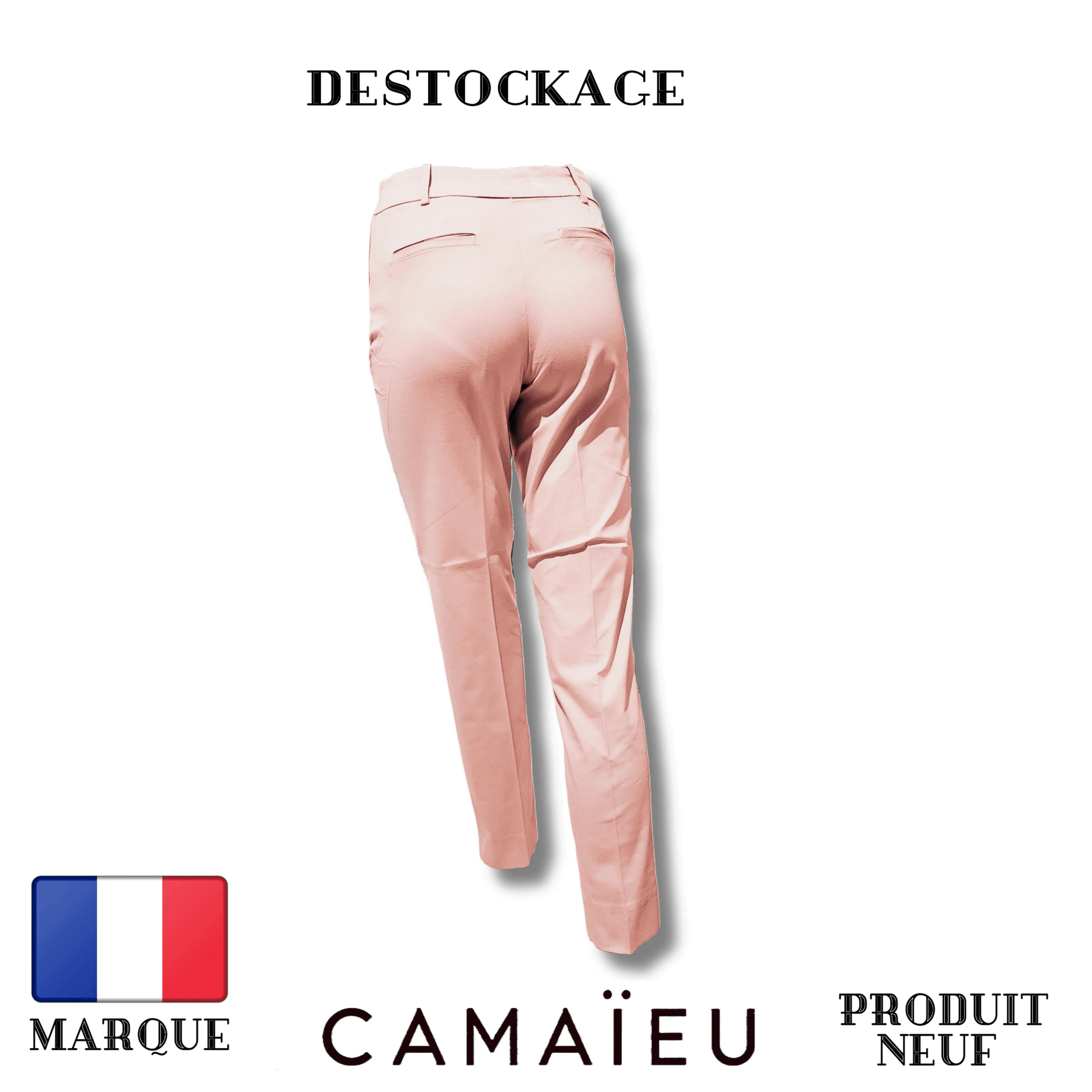 Camaïeu - Pantalon - Rose - Avec Fermeture éclair latérale - Royal Déstockage™