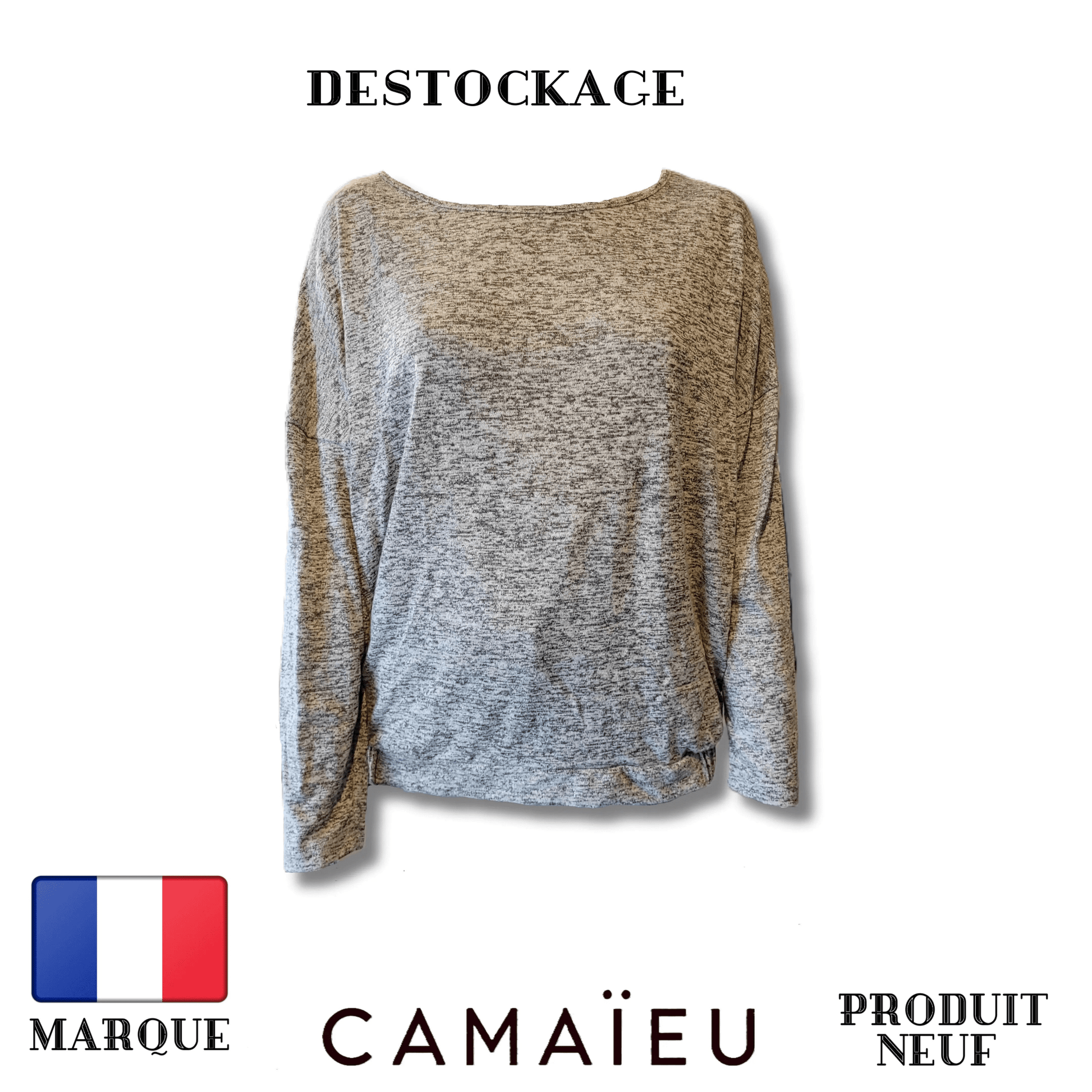 Camaïeu - Pull - Léger - Gris - Royal Déstockage™