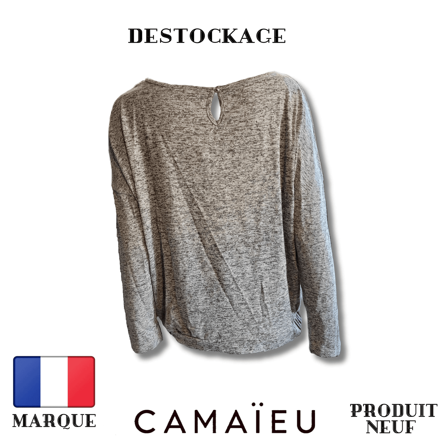 Camaïeu - Pull - Léger - Gris - Royal Déstockage™