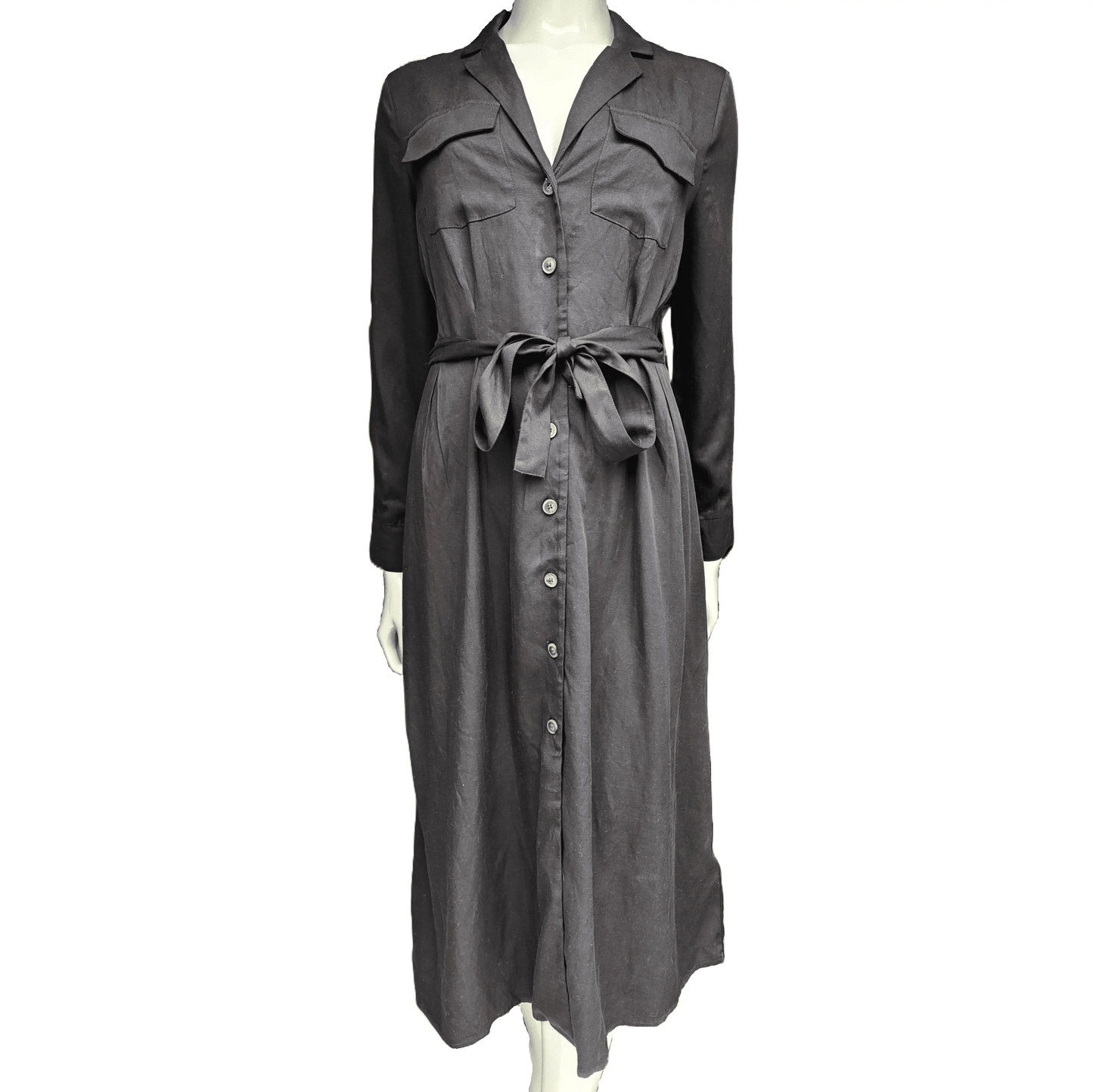 Camaïeu - Robe - Longue - Noire - Boutonnée - Royal Déstockage™