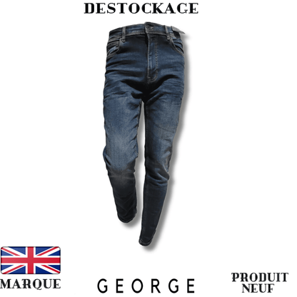 Jeans bleu George coupe slim pour homme - Royal Déstockage™