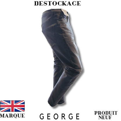 Jeans gris George coupe slim pour homme - Royal Déstockage™