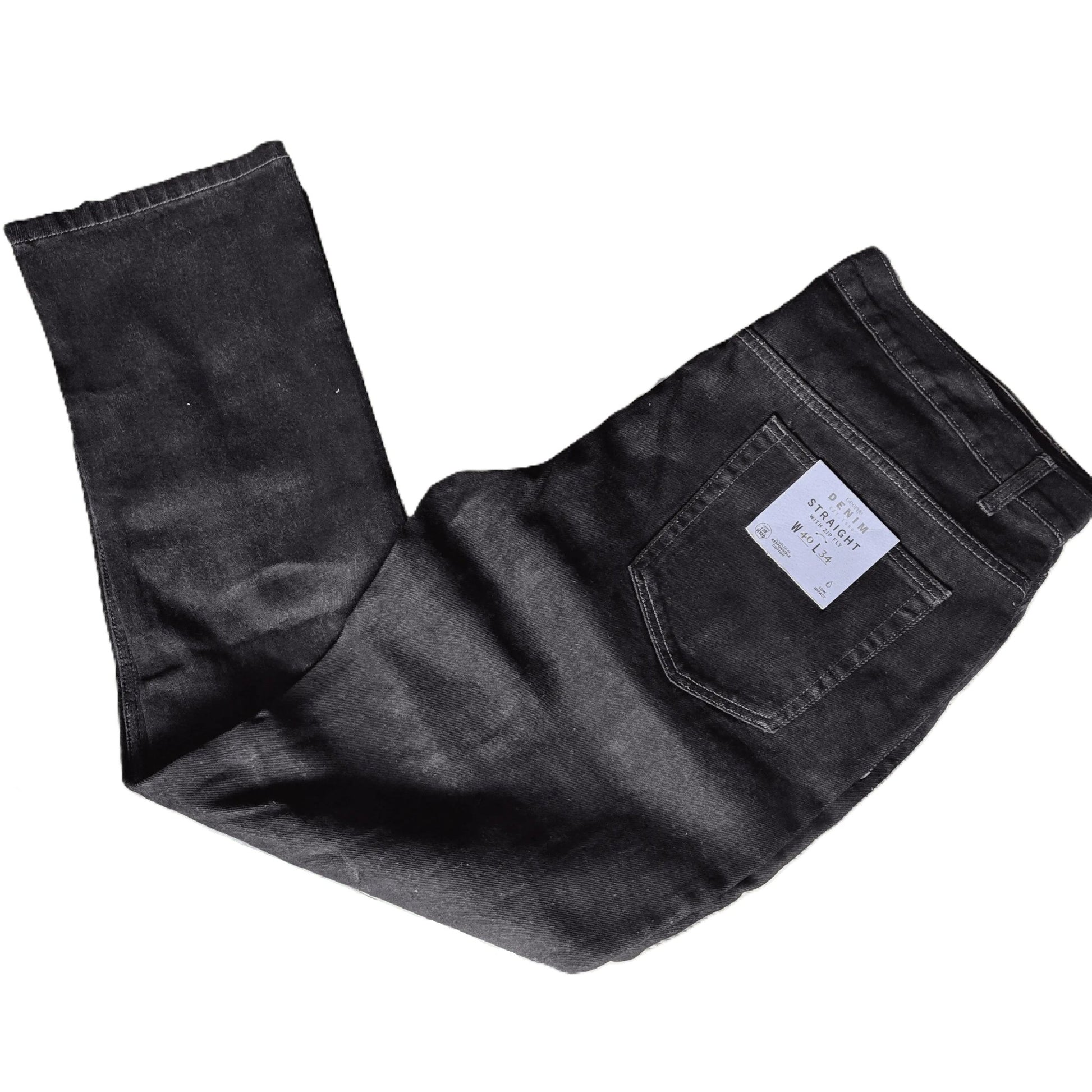 Jeans noir George coupe droite pour homme - Royal Déstockage™